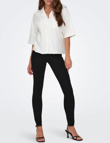 
						Pantaloni Only, negru