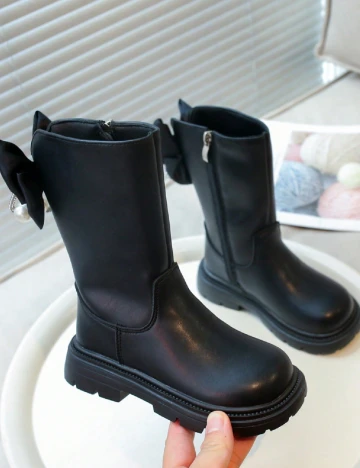 Cizme Shein Kids, negru