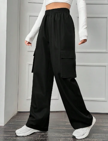 Pantaloni SHEIN, negru