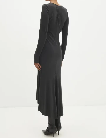 Rochie medie Answear LAB, gri inchis