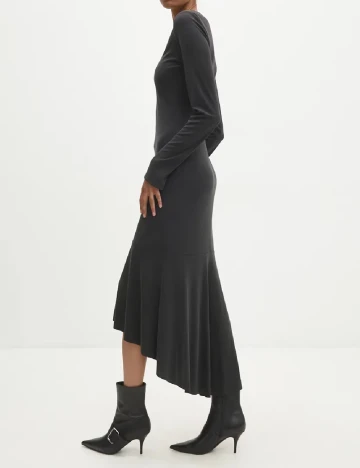 Rochie medie Answear LAB, gri inchis