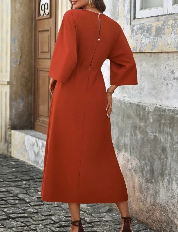 Rochie medie SHEIN, caramiziu