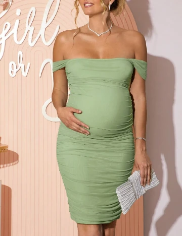 Rochie scurta SHEIN Maternity, verde