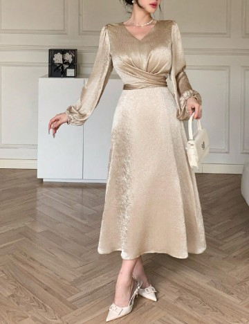 
						Rochie lunga Dazy, bej