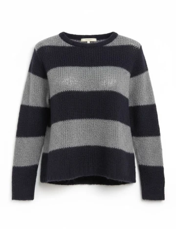 Pulover Zara, bleumarin/gri