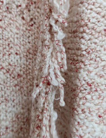 Blazer Zara, ecru/rosu