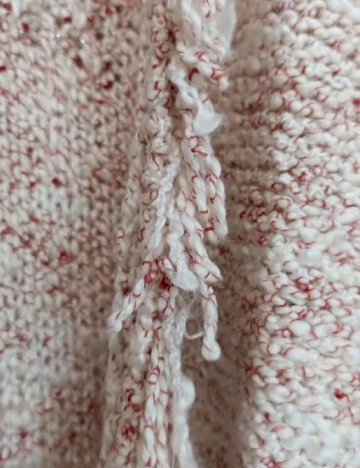 Blazer Zara, ecru/rosu