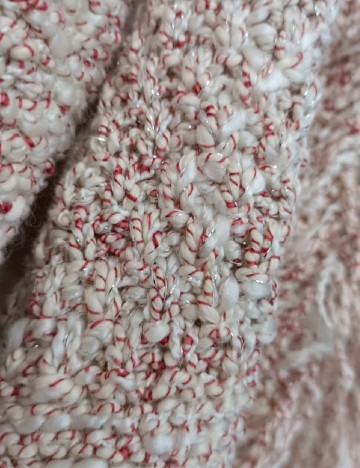 Blazer Zara, ecru/rosu