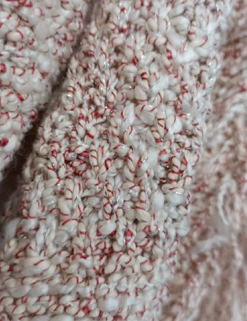 Blazer Zara, ecru/rosu