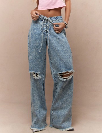 
						Blugi Missguided, albastru