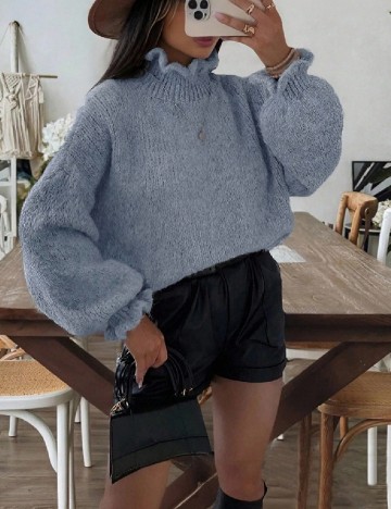 
						Pulover Oversize SHEIN, albastru