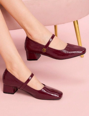 
						Pantofi SHEIN, visiniu