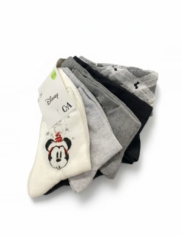 Set sosete 5 perechi C&A, mix culori