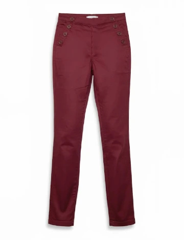 Pantaloni Pull&Bear, rosu