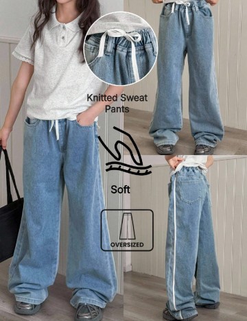 
						Blugi Shein Kids, albastru