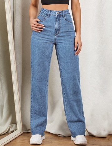 
						Blugi SHEIN, albastru