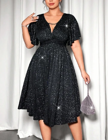Rochie medie SHEIN CURVE, negru
