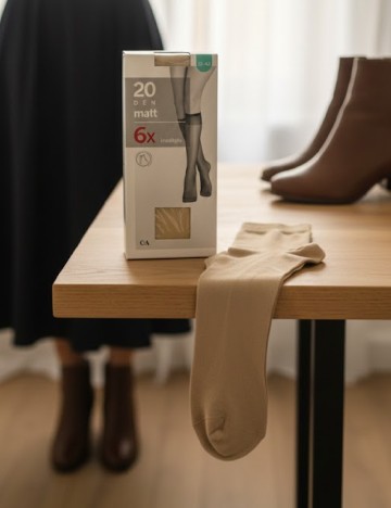 Set sosete 6 perechi C&A, crem