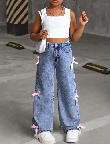 
						Blugi Shein Kids, albastru