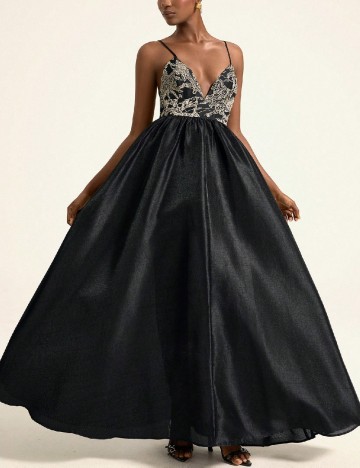 
						Rochie lunga Aveloria, negru