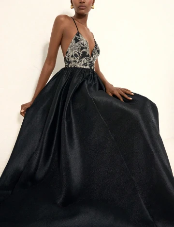 Rochie lunga Aveloria, negru