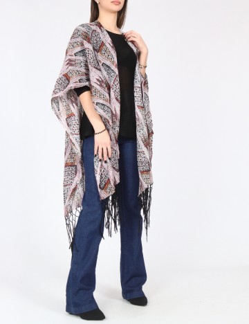 Poncho Bershka, mix culori
