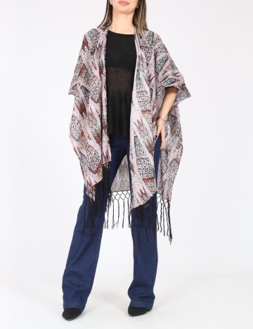 Poncho Bershka, mix culori