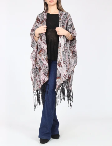 Poncho Bershka, mix culori