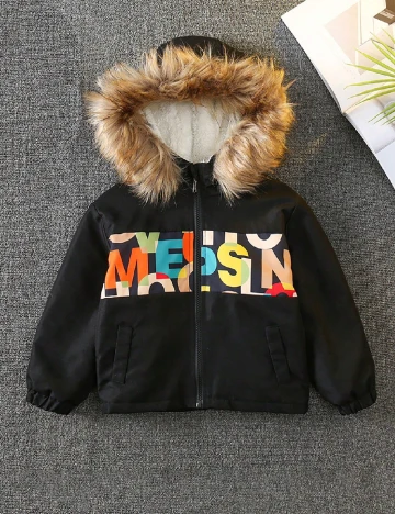 Geaca Shein Kids, negru