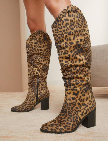 
						Cizme SHEIN, animal print