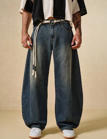 
						Blugi Romwe, albastru