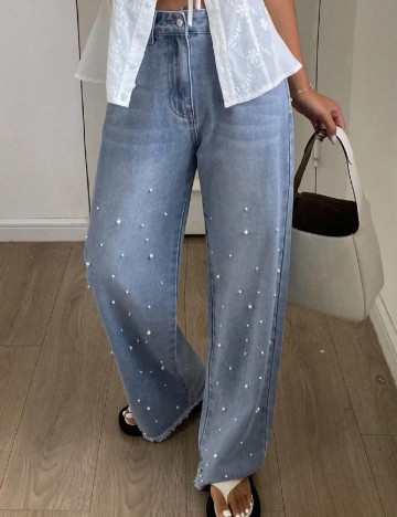 
						Blugi SHEIN, albastru