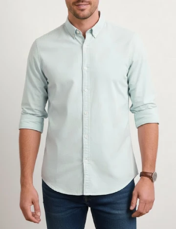 Camasa Bershka, verde deschis