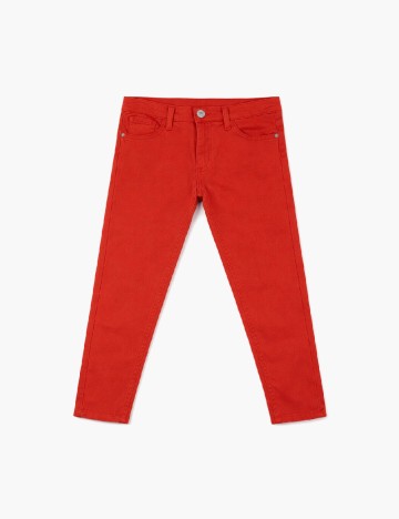 Pantaloni Zara, rosu