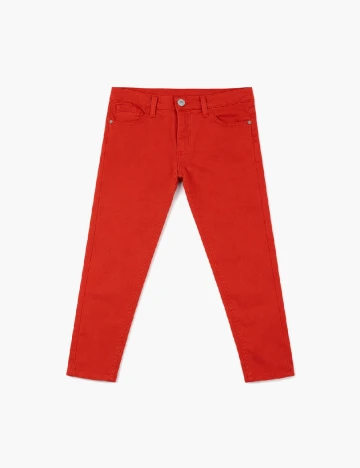 Pantaloni Zara, rosu