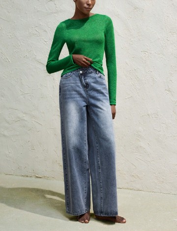 
						Blugi SHEIN, albastru