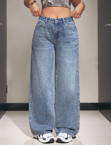 
						Blugi SHEIN, albastru