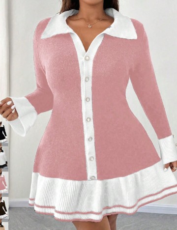 
						Rochie scurta SHEIN CURVE, roz