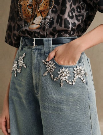 Blugi Anewsta, albastru