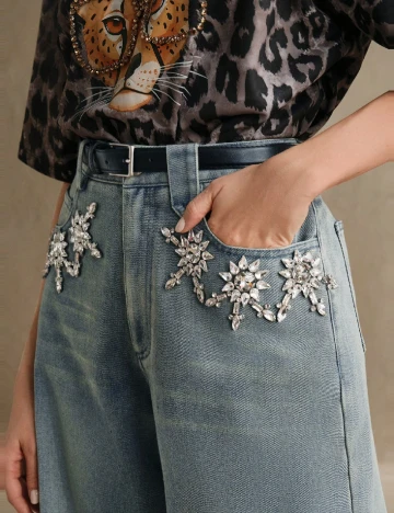 Blugi Anewsta, albastru