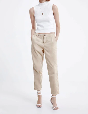 Pantaloni Zara, bej