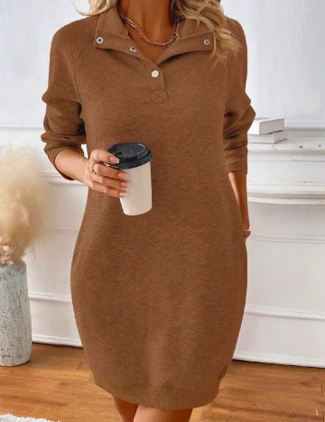 Rochie scurta SHEIN, maro