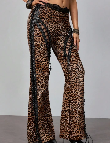 Pantaloni Romwe, animal print