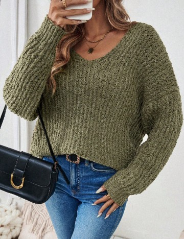 
						Pulover SHEIN, verde