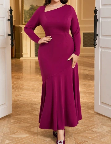 Rochie lunga SHEIN CURVE, pruna