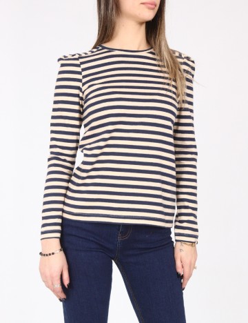 
						Bluza Zara, crem/bleumarin