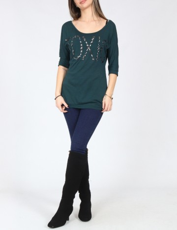 Bluza Bershka, verde inchis