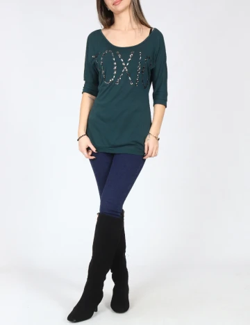 Bluza Bershka, verde inchis