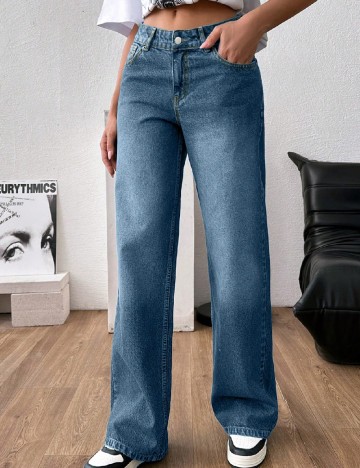 
						Blugi SHEIN, albastru