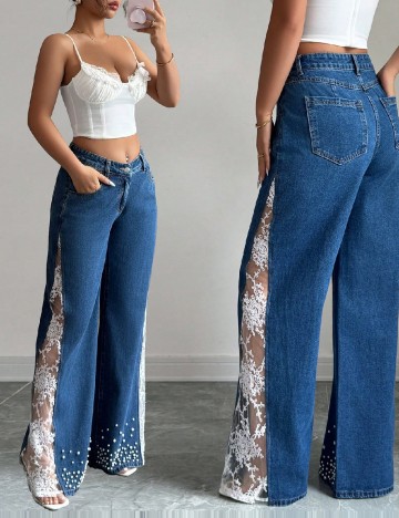 
						Blugi SHEIN, albastru